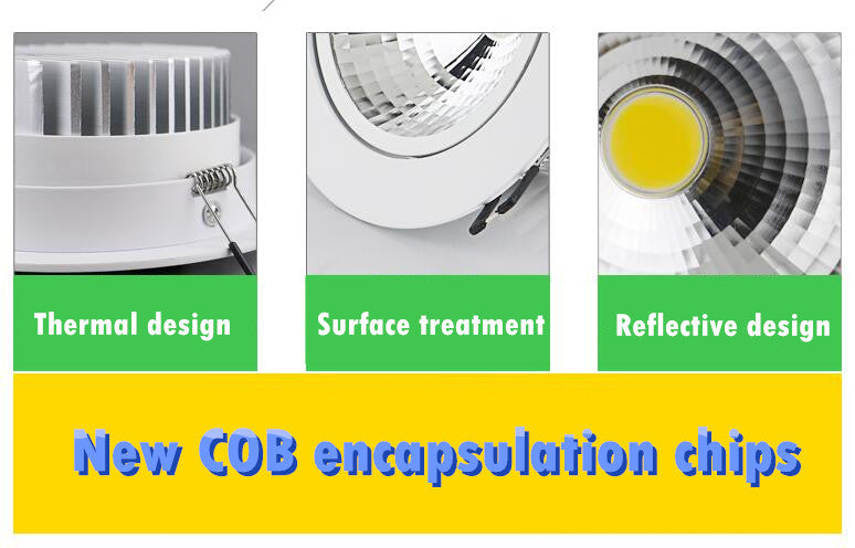 Dimmable LED Downlight 3W 5W 7W 10W 12W 15W 20W 30W Spot LED Dimmable 110V 220V LED Spot Recessed Downlight White house