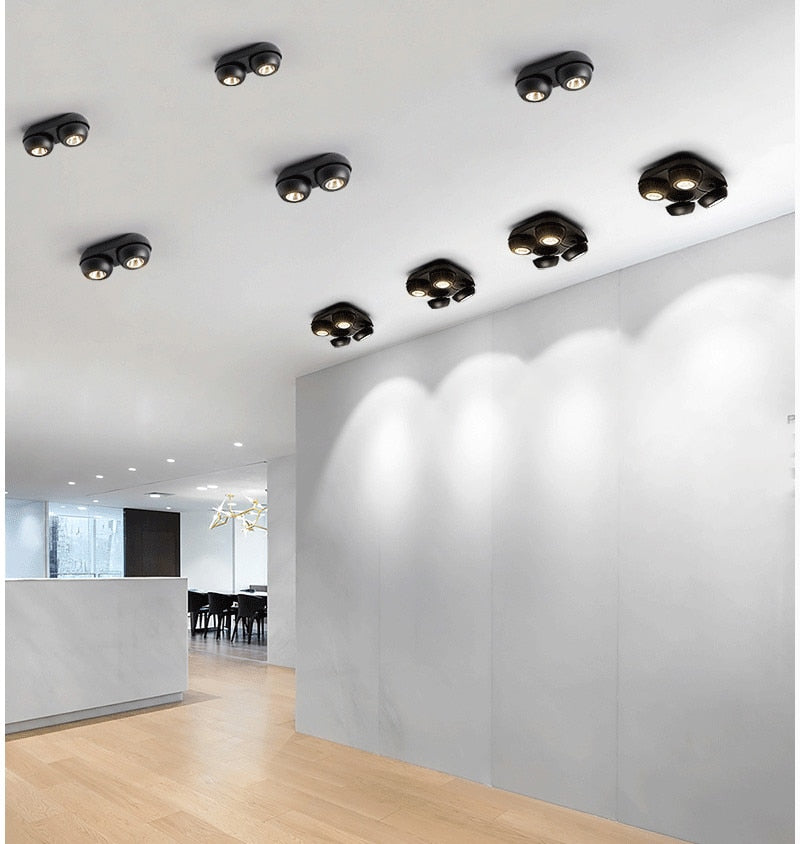 Dimmable Folding Rotating 360° LED Downlights 10W 20W 40W COB LED Ceiling Spot Lights AC85~265V LED LED Lamp Indoor Lighting