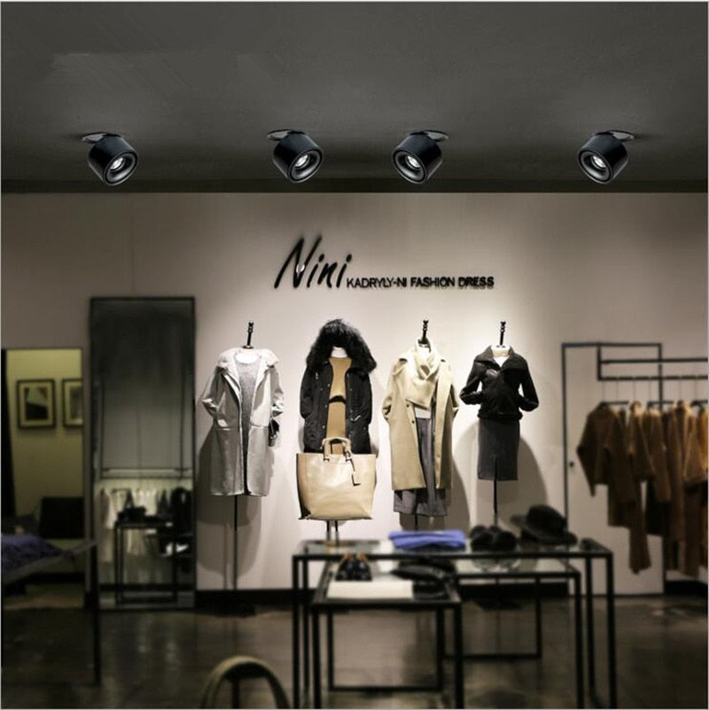 LED Downlights Recessed in Downlight LED Lighting COB 20W 15W Angle-adjustable+ AC110/220V Driver LED  Dimmable 6pcs