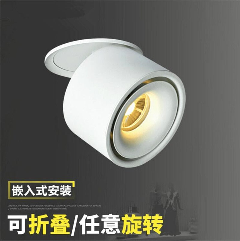 LED Downlights Recessed in Downlight LED Lighting COB 20W 15W Angle-adjustable+ AC110/220V Driver LED  Dimmable 6pcs