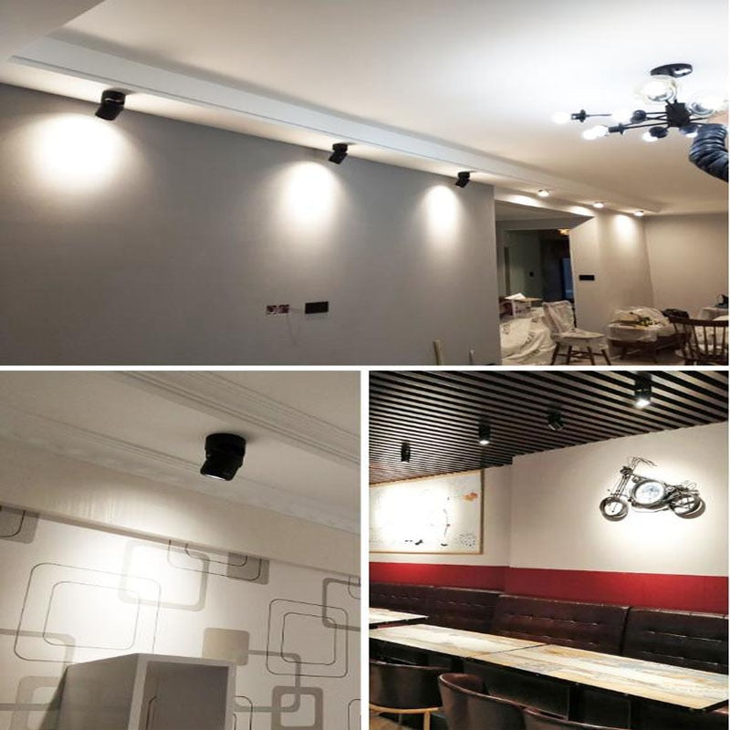 Hoge Kwaliteit Dimbare Roterende Led Downlighters Opbouw Aanpassing Cob Ac85-265V 10W 12W 15W 18W Led Plafond Lamp Spot Verlichting