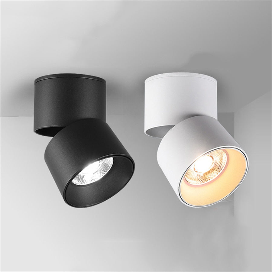 Foldable COB LED Downlight Surface Mounted Ceiling Lamp 360° Rotatable Background Spot Light For Clothes Shop Restaurant Cafe