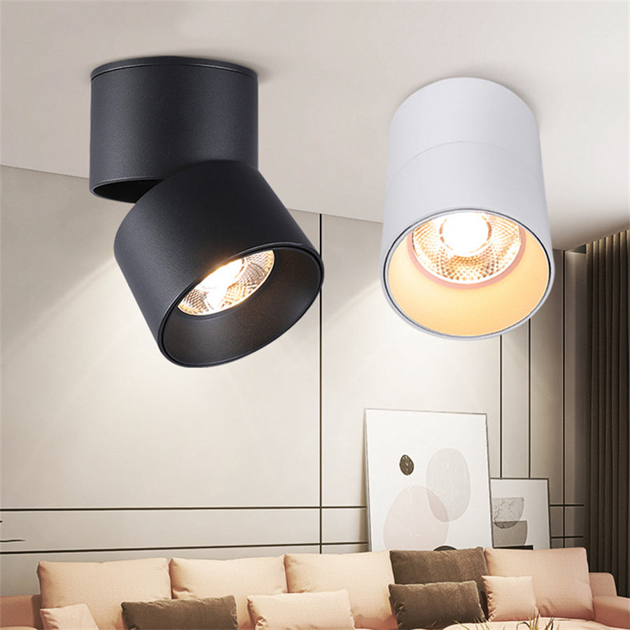 Foldable COB LED Downlight Surface Mounted Ceiling Lamp 360° Rotatable Background Spot Light For Clothes Shop Restaurant Cafe