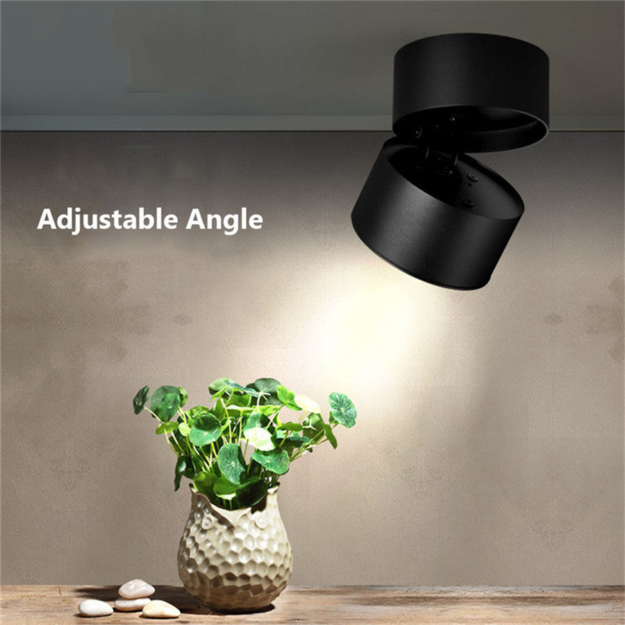 Foldable COB LED Downlight Surface Mounted Ceiling Lamp 360° Rotatable Background Spot Light For Clothes Shop Restaurant Cafe