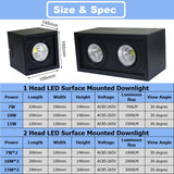 GD COB LED Downlight 14W 20W 30W Surface Mounted 1 Head 2 Head LED LED Grille Light AC85-265V COB LED Spot For Home Decor