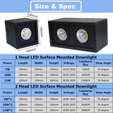 GD COB LED Downlight 14W 20W 30W Surface Mounted 1 Head 2 Head LED LED Grille Light AC85-265V COB LED Spot For Home Decor