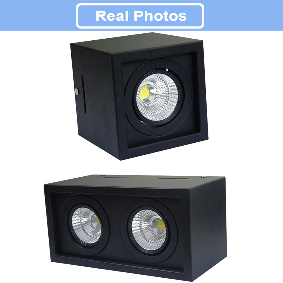 GD COB LED Downlight 14W 20W 30W Surface Mounted 1 Head 2 Head LED LED Grille Light AC85-265V COB LED Spot For Home Decor