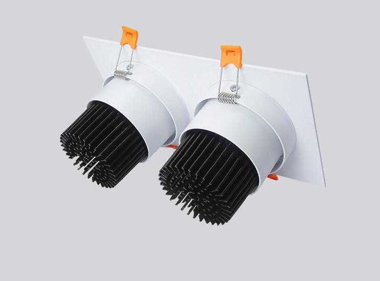 Double square Dimmable Led downlight light COB Ceiling Spot Light 20w 30W LED ceiling recessed Lights Indoor Lighting