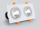 Double square Dimmable Led downlight light COB Ceiling Spot Light 20w 30W LED ceiling recessed Lights Indoor Lighting