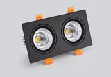Double square Dimmable Led downlight light COB Ceiling Spot Light 20w 30W LED ceiling recessed Lights Indoor Lighting