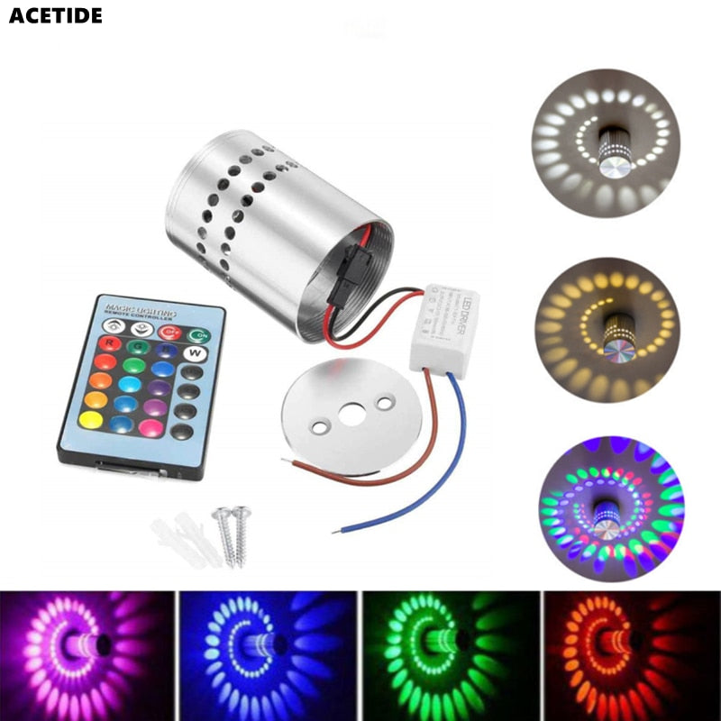 ACETIDE Led Downlight 3W Colorful  Ceiling Lamp Surface Mounted Led Spot Lamp Corridor KTV Bar Party Hotel