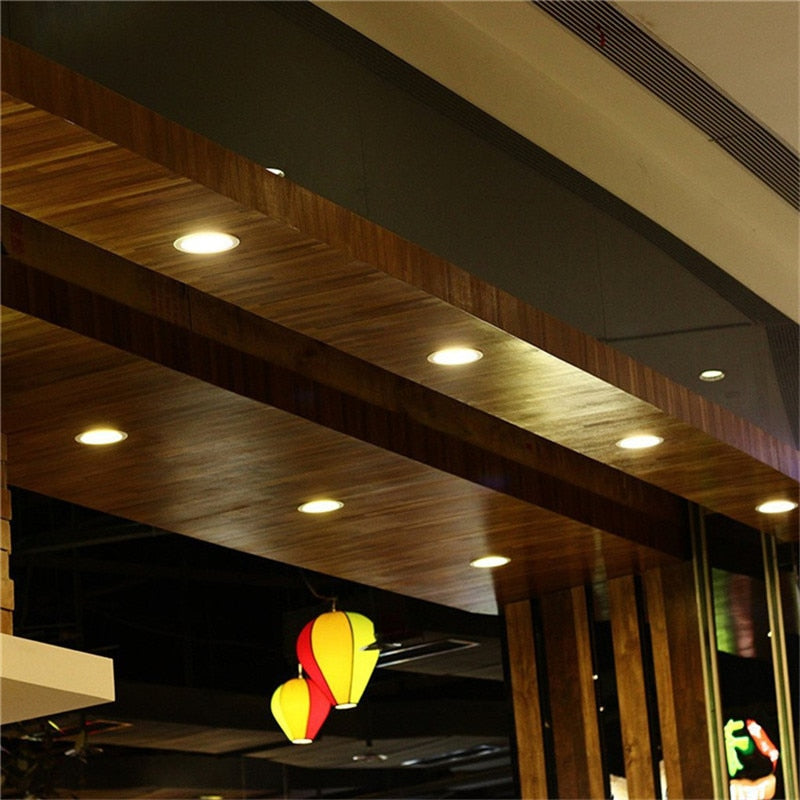 6pc 4p Led Ceilling Light 6W LED Downlight AC 110V Recessed Round LED Ceiling Lamp 220V Indoor Lighting 3W Warm Cool White Color
