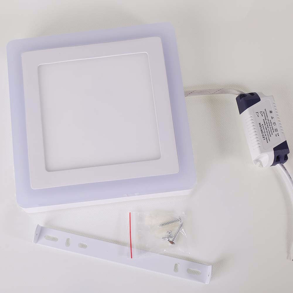 LED Double Color Panel Light 9W/16W/24W Round/Square Surface Mounted Downlight lighting Led ceiling down AC85-265V