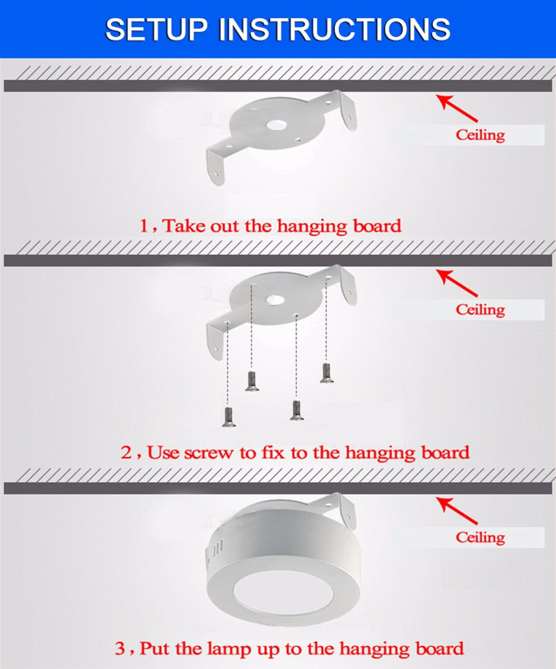 LED Double Color Panel Light 9W/16W/24W Round/Square Surface Mounted Downlight lighting Led ceiling down AC85-265V