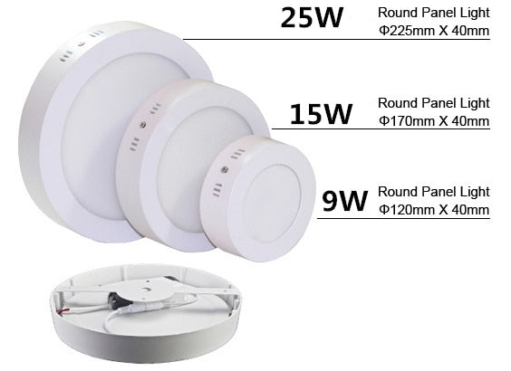 No Cut ceiling 25w Surface mounted led downlight Round panel light SMD Ultra thin circle ceiling Down lamp kitchen