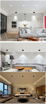 Recessed LED Spotlight 24° 18W 24W Square Lamp Downlight COB Dimmable AC 110V 220V Warm Cold white For Hotel Ceiling Lighting