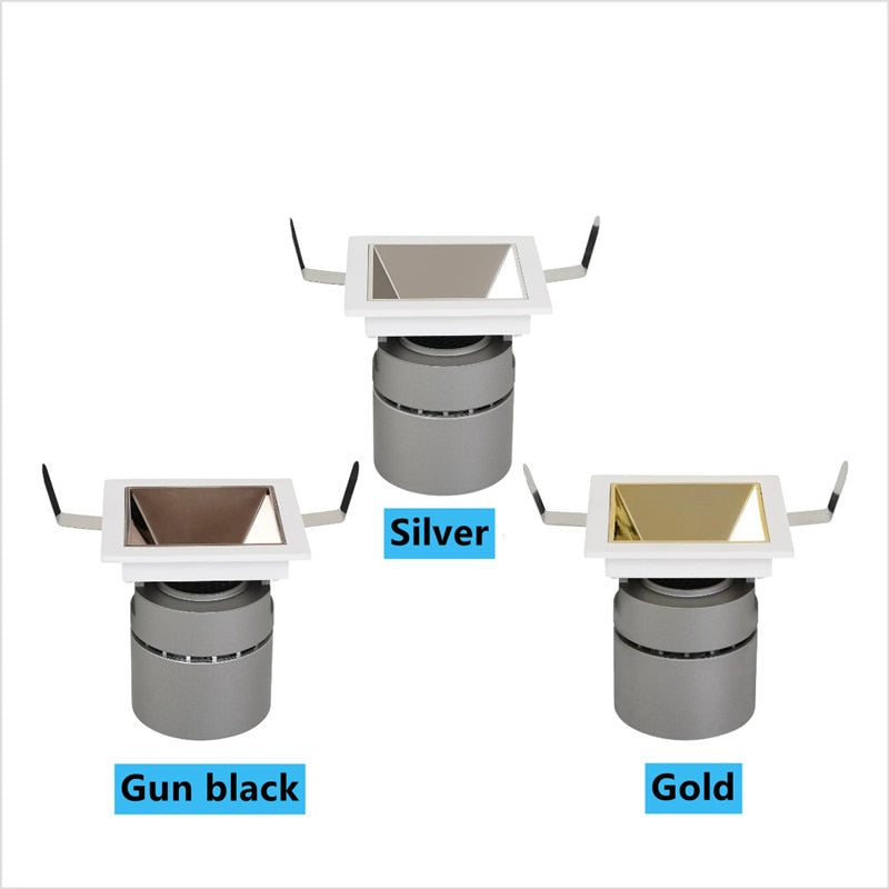 Recessed LED Spotlight 24° 18W 24W Square Lamp Downlight COB Dimmable AC 110V 220V Warm Cold white For Hotel Ceiling Lighting