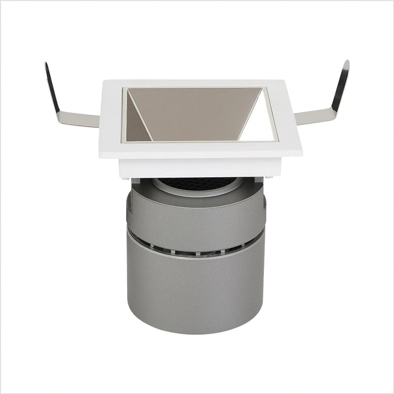 Recessed LED Spotlight 24° 18W 24W Square Lamp Downlight COB Dimmable AC 110V 220V Warm Cold white For Hotel Ceiling Lighting