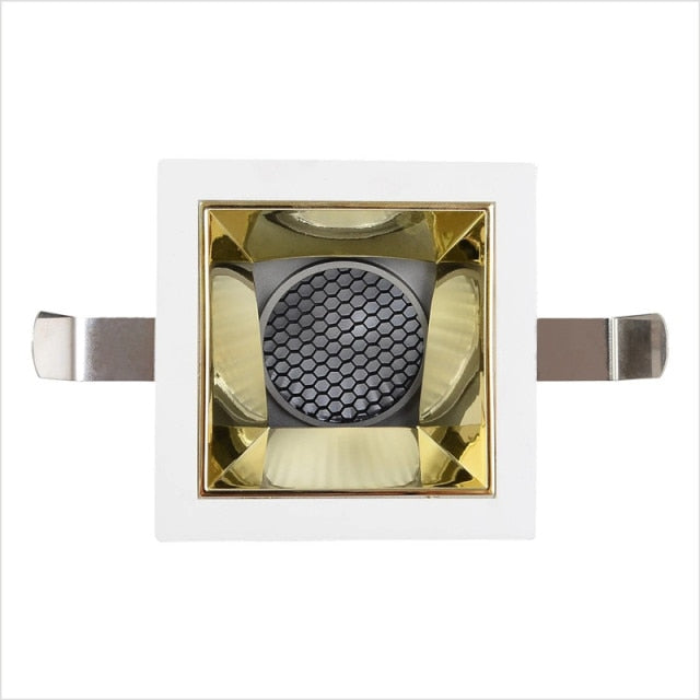 Recessed LED Spotlight 24° 18W 24W Square Lamp Downlight COB Dimmable AC 110V 220V Warm Cold white For Hotel Ceiling Lighting