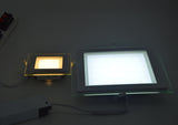 Dimmable LED Panel Downlight 6W 12W 18W Square Glass Panel Lights High Brightness Ceiling Recessed Lamps SMD5730 AC110V AC220V