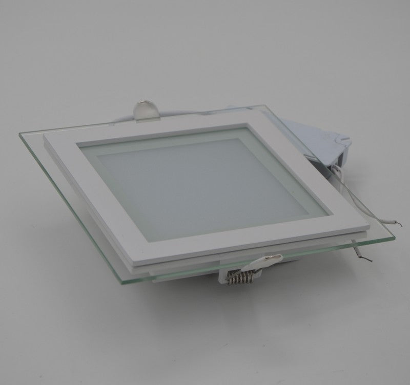 Dimmable LED Panel Downlight 6W 12W 18W Square Glass Panel Lights High Brightness Ceiling Recessed Lamps SMD5730 AC110V AC220V