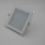 Dimmable LED Panel Downlight 6W 12W 18W Square Glass Panel Lights High Brightness Ceiling Recessed Lamps SMD5730 AC110V AC220V