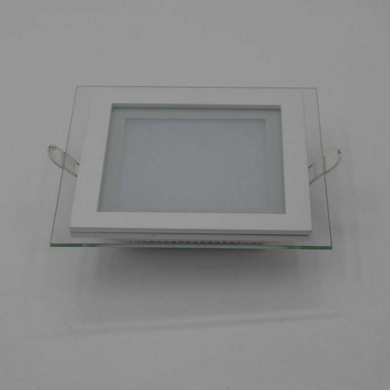 Dimmable LED Panel Downlight 6W 12W 18W Square Glass Panel Lights High Brightness Ceiling Recessed Lamps SMD5730 AC110V AC220V