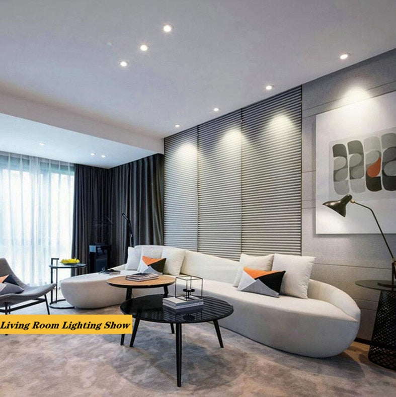 Dimmable Recessed Anti-Glare COB LED Downlights 10w 4000k LED Ceiling Spot Lights AC85~265V Background Lamps Indoor Lighting