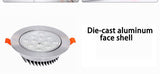 LED Downlight 3W 5W 7W 12W 18W 24W Round Recessed Lamp 85-265V Led Bulb Bedroom Kitchen Indoor LED Spot Lighting