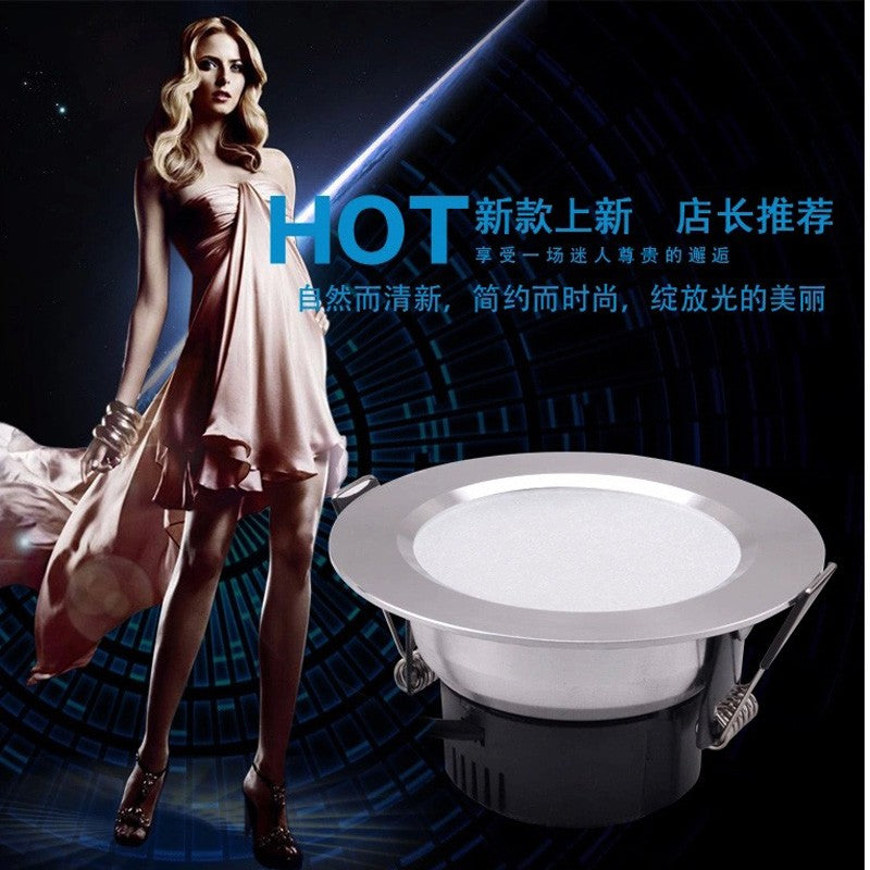 New Smart Tri-color temperature changeable led downlights Color auto changable led downlight 3W 5W 7W led downlights dimming LED