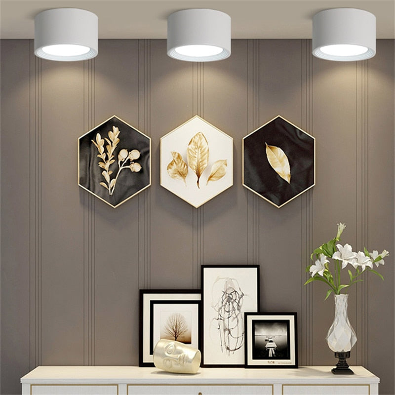 Dimmable Surface Mounted LED Downlights 7W 9W 12W 15W 18W COB LED Ceiling Spot Lights AC85-265V LED Ceiling Lamp Indoor Lighting