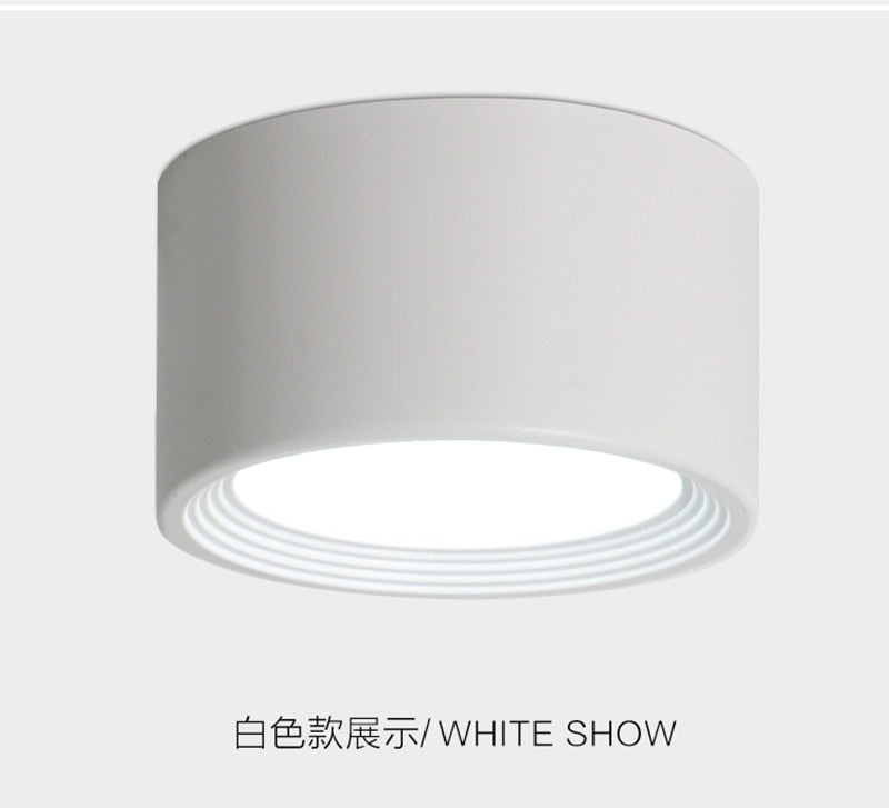 Dimmable Surface Mounted LED Downlights 7W 9W 12W 15W 18W COB LED Ceiling Spot Lights AC85-265V LED Ceiling Lamp Indoor Lighting