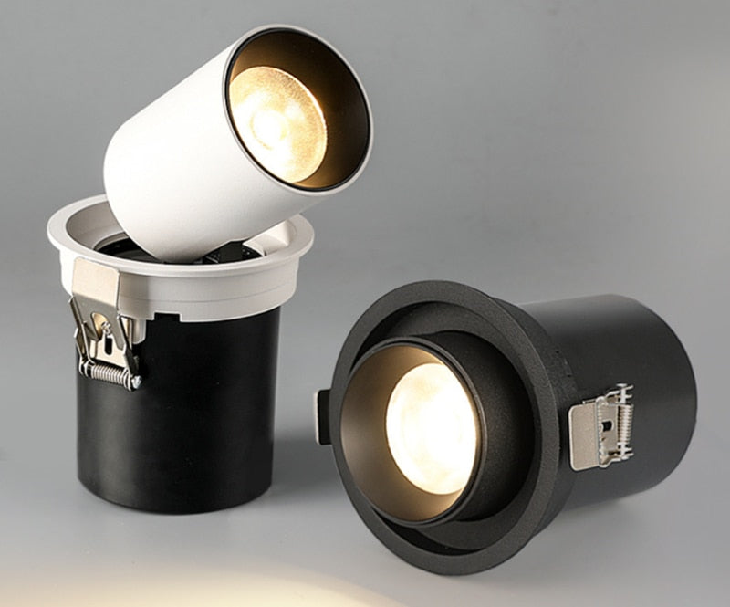 Dimmable Folding Rotating LED Downlights Epistar Chip 12W 15W 18W 20W COB Surface Mounted Ceiling Lamps Spot Lights AC85-265V