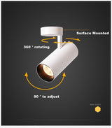 ACETIDE Surface Mounted Downlights Foldable 360° Rotatable COB LED Ceiling Spot Lights 7W--30W LED Lamps Background Wall Lighti