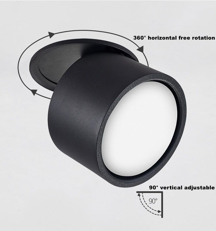 Dimmable LED Downlight COB Spotlight 10W 18W Ceiling Lamp AC85-265V Aluminum Recessed Downlights Round Led Panel Light