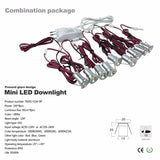 LED Recessed Spotlight Decoration Downlight with AC85-277V 1W Driver Ceiling Spot Light 15mm Cutout Showcase Downlight 9pcs set