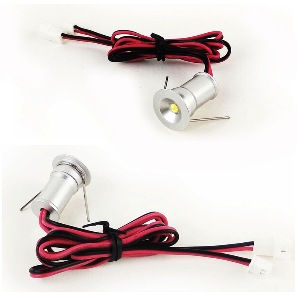 LED Recessed Spotlight Decoration Downlight with AC85-277V 1W Driver Ceiling Spot Light 15mm Cutout Showcase Downlight 9pcs set