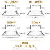 LED Downlight 3W 5W 7W 9W 12W 15W Round Recessed Lamp 220V 230V 240V Led Bulb Bedroom Kitchen Indoor LED Spot Lighting