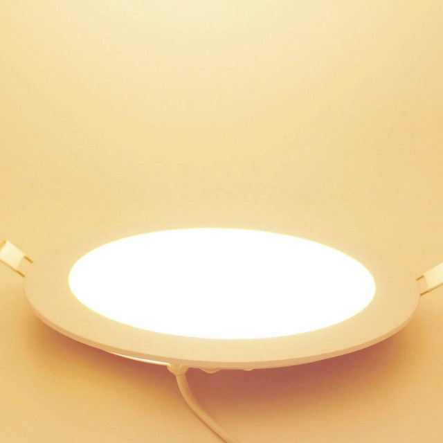 White Round Square LED Downlight 3W 6W 9W 12W 15W 18W Dimmable Ceiling Panel Light Recessed Bulb AC 220V 110V