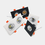 Square Recessed Dimmable COB LED Downlights 7W 9W 12W 18W 24W LED Ceiling Lamps 110~240V LED Ceiling Spot Lights Indoor Lighting