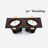 Square Recessed Dimmable COB LED Downlights 7W 9W 12W 18W 24W LED Ceiling Lamps 110~240V LED Ceiling Spot Lights Indoor Lighting