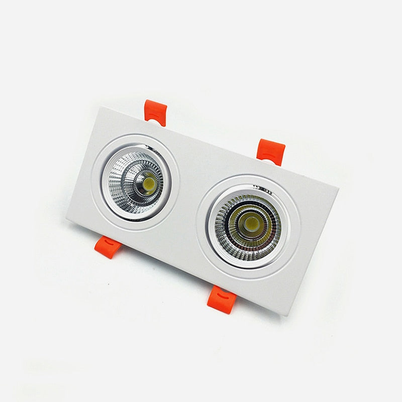 Square Recessed Dimmable COB LED Downlights 7W 9W 12W 18W 24W LED Ceiling Lamps 110~240V LED Ceiling Spot Lights Indoor Lighting