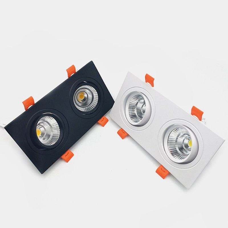 Square Recessed Dimmable COB LED Downlights 7W 9W 12W 18W 24W LED Ceiling Lamps 110~240V LED Ceiling Spot Lights Indoor Lighting