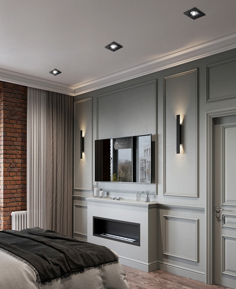 Square Recessed Dimmable COB LED Downlights 7W 9W 12W 18W 24W LED Ceiling Lamps 110~240V LED Ceiling Spot Lights Indoor Lighting