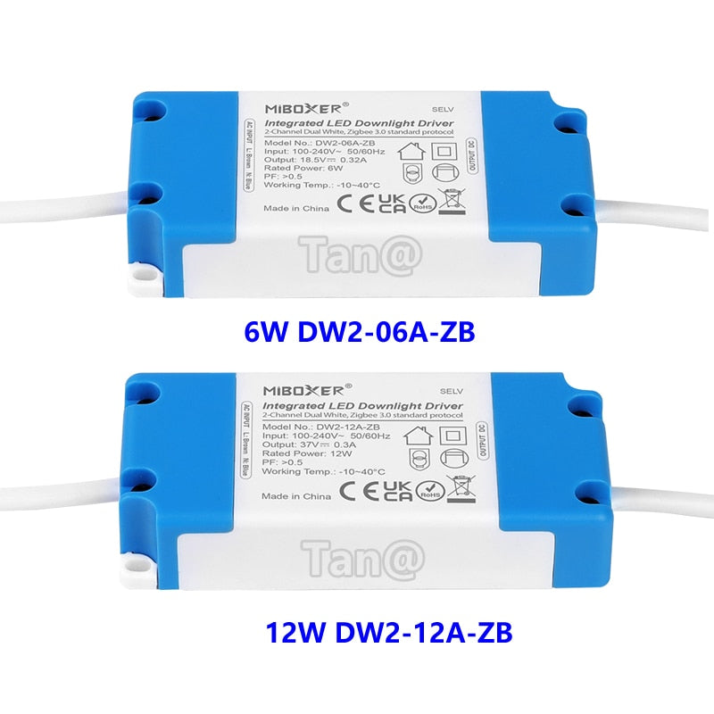 LED Downlight (Zig bee 3.0)DW2-06A-ZB DW2-12A-ZB 2.4G 6W 12W Dual White Smart RF Lamp APP/Voice Control AC 100-240V