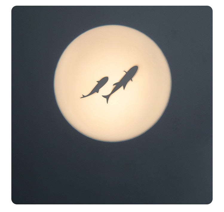 LED Downlight Projection Fish Spotlight Led Ceiling Lamp Recessed Rotatable Indoor Spot Light For Mall Bar Living Wall Decor