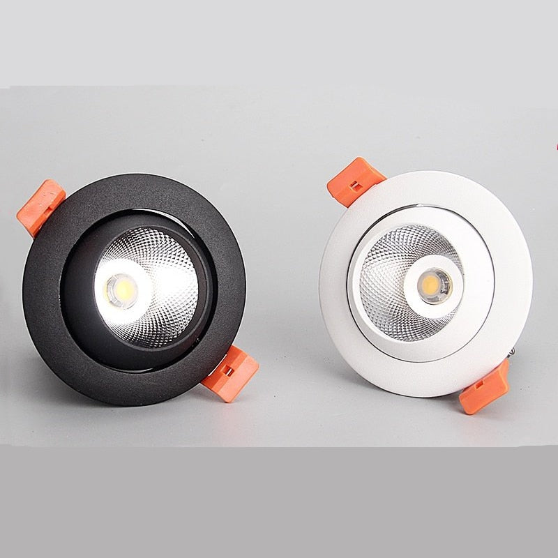 Dimmable Round Recessed COB LED Downlights 9W 12W 15W LED Ceiling Spot lights Background Painting Lamps AC85~265V Indoor Lighting