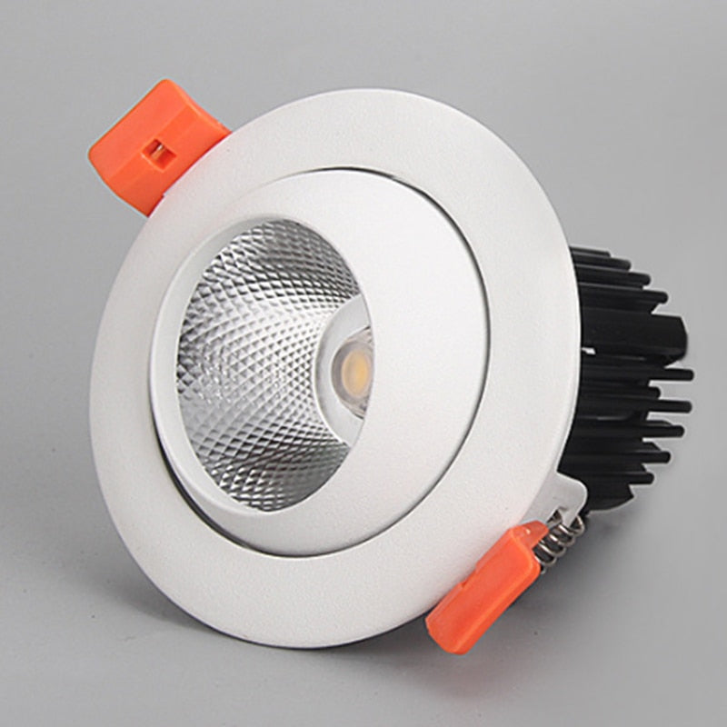 Dimmable Round Recessed COB LED Downlights 9W 12W 15W LED Ceiling Spot lights Background Painting Lamps AC85~265V Indoor Lighting