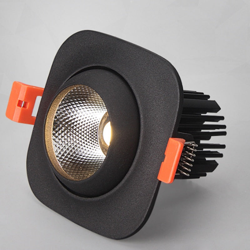 Dimmable Round Recessed COB LED Downlights 9W 12W 15W LED Ceiling Spot lights Background Painting Lamps AC85~265V Indoor Lighting