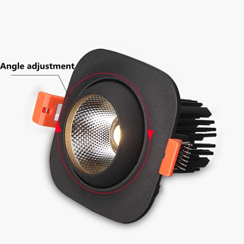 Dimmable Round Recessed COB LED Downlights 9W 12W 15W LED Ceiling Spot lights Background Painting Lamps AC85~265V Indoor Lighting